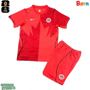 Canada Replika Babytøj Hjemmebanesæt Børn VM 2026 Kortærmet (+ Korte bukser)